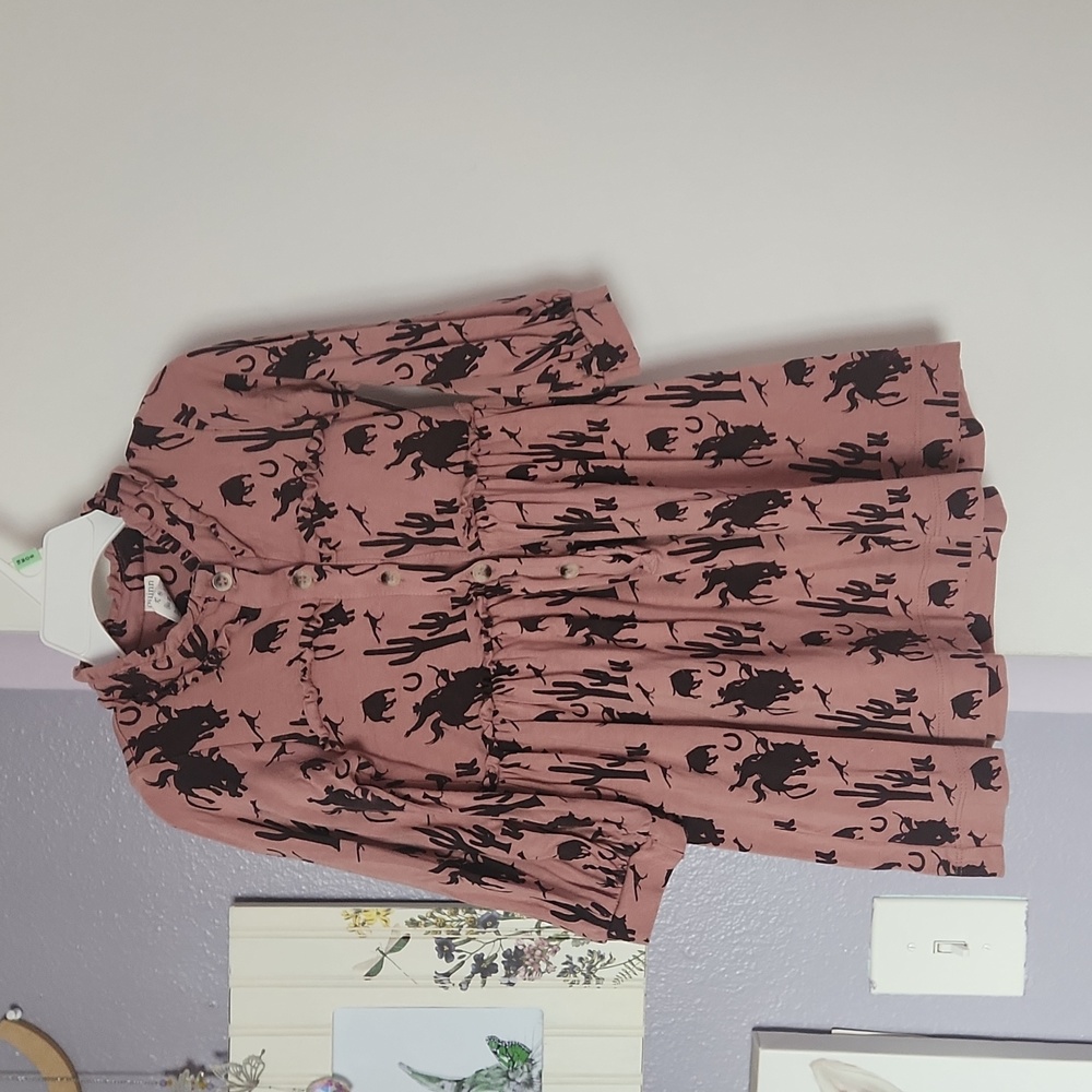 Kate Quinn 2t Bamboo Mauve Cowboy Dress GUC